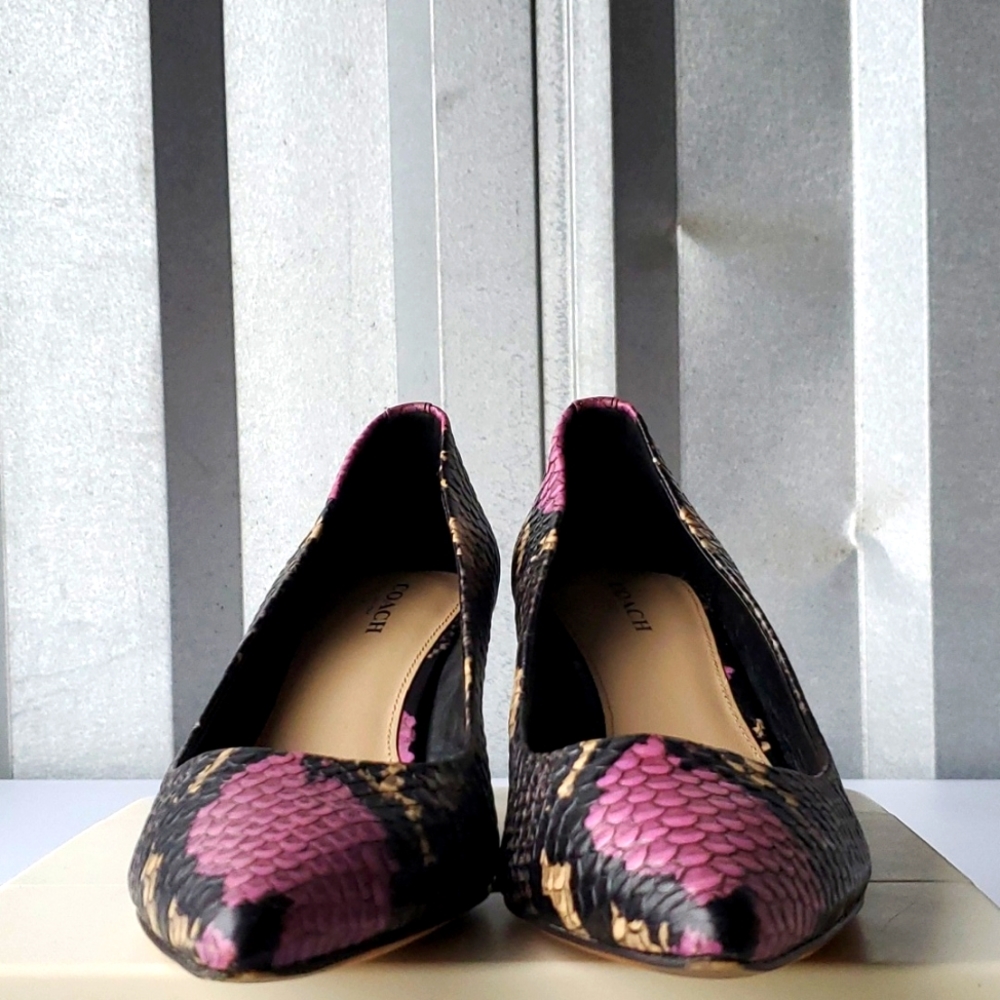 Coach Grand Heels Snakeskin Python Leather 8b